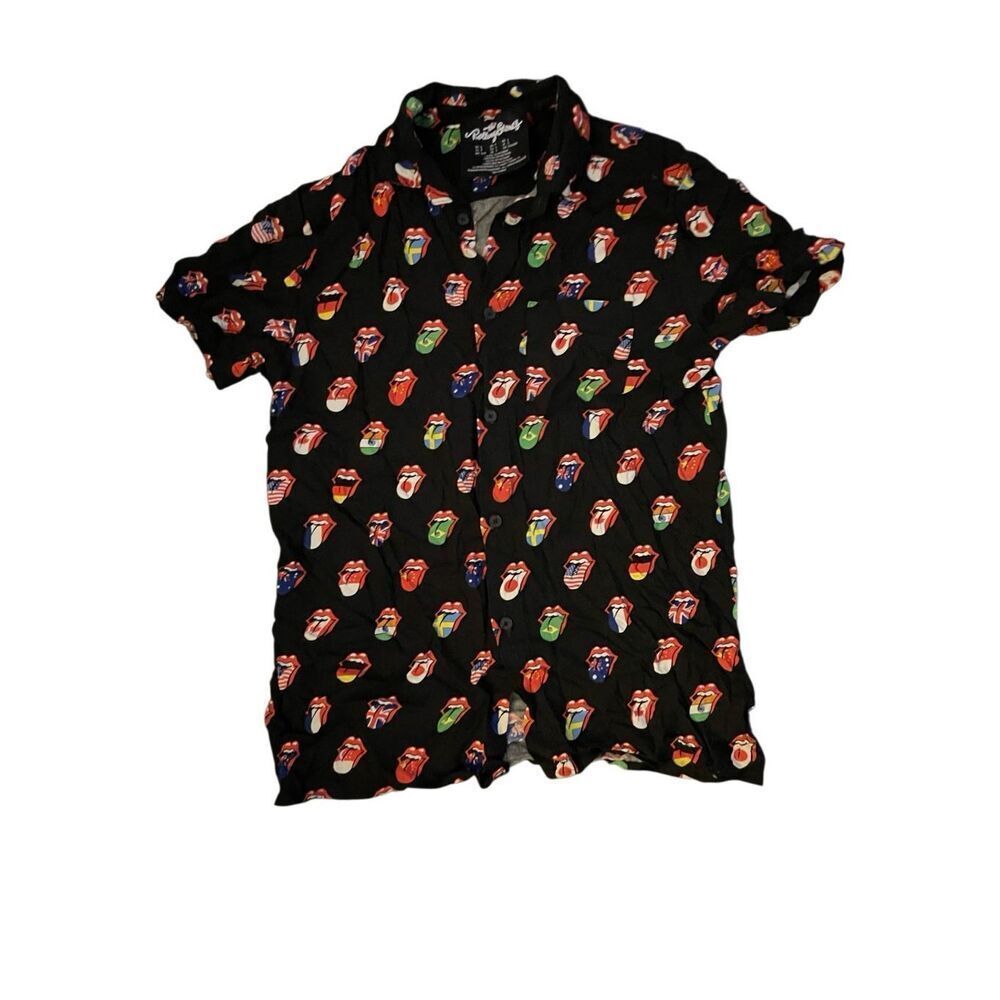 THE ROLLING STONES RETRO BUTTON DOWN SHIRT